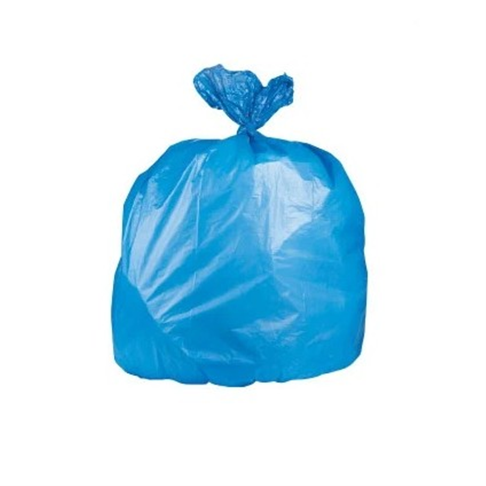 Pitt Plastics 18-Mic Blue HDPE Can Liner (40 in. x 48 in., 15 Liners/Roll, 10 Rolls/Case)